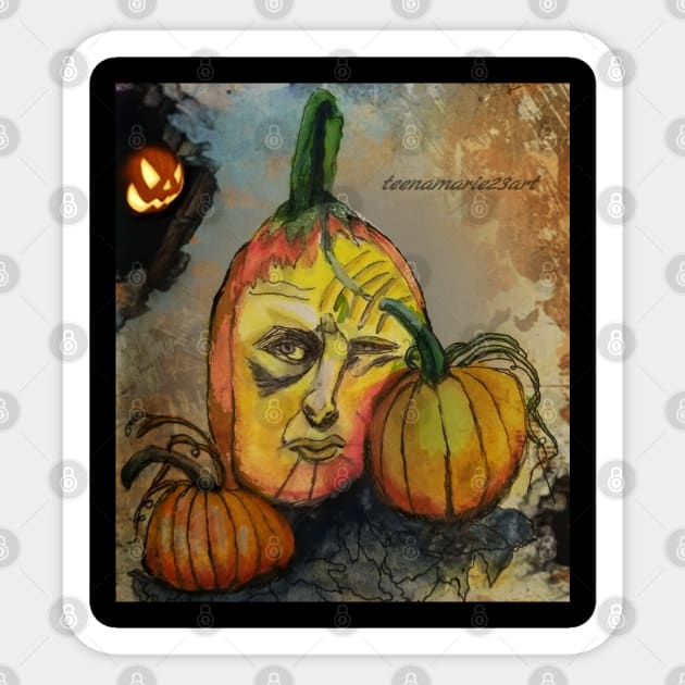 Pumpkin Sticker by teenamarie23art